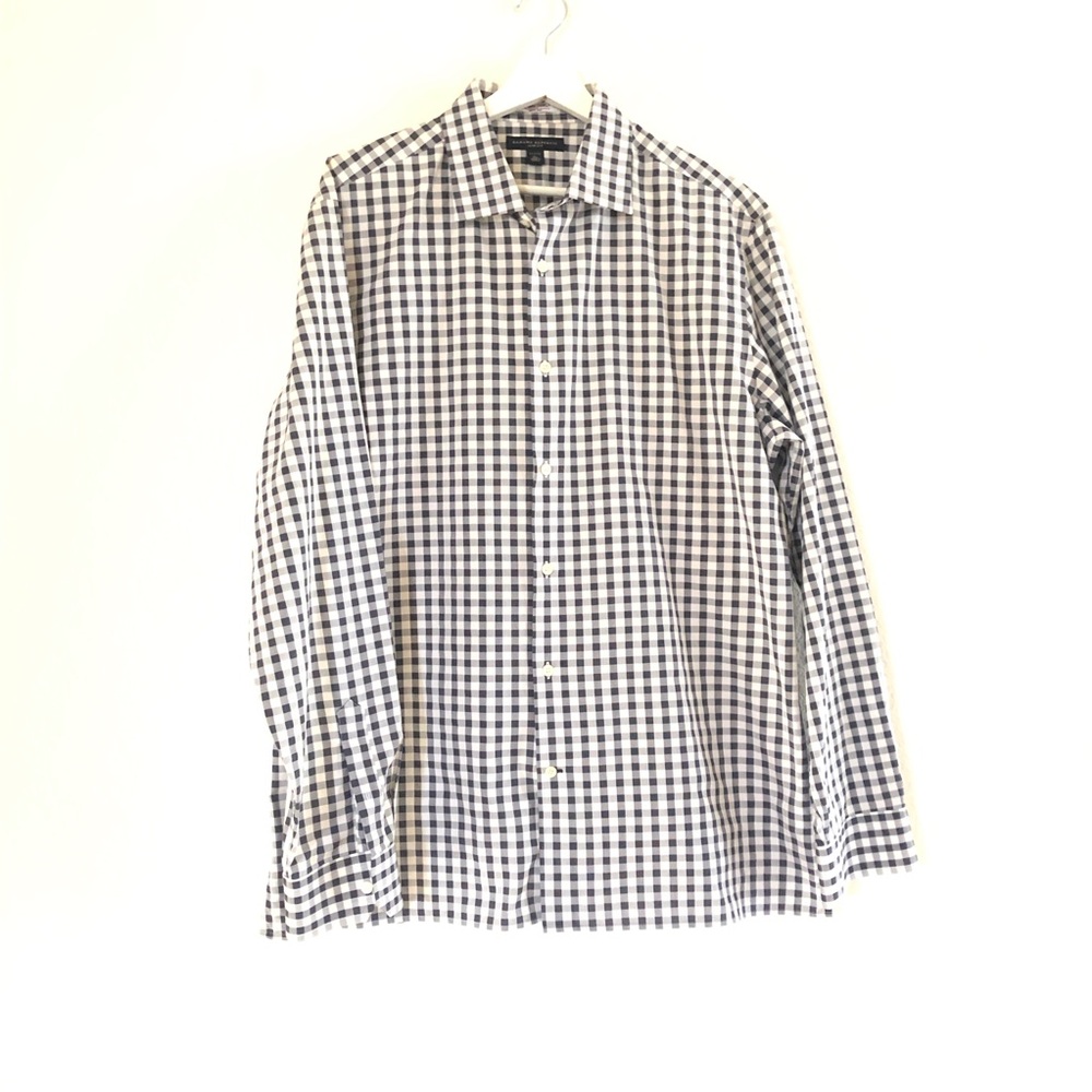 Banana Republic Men’s Plaid twill button up Shirt Slim fit size XL
